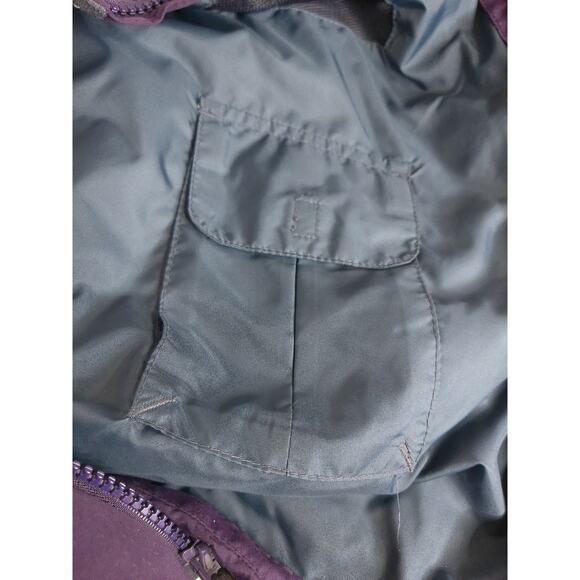 Lands End Purple Windbreaker Waterproof Jacket With Hood Size Large READ - Picture 10 of 10